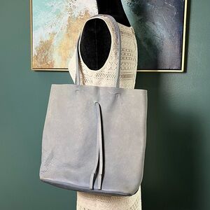 Faded Leather Tote Bag